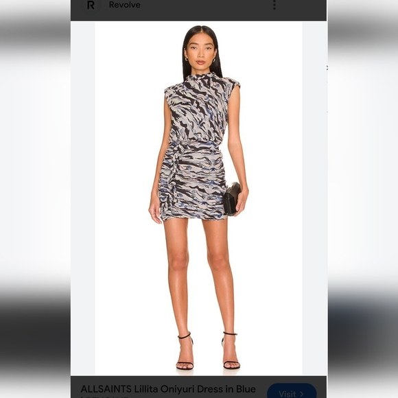 All Saints Lillita Oniyuri Dress Size 4 - Picture 1 of 6